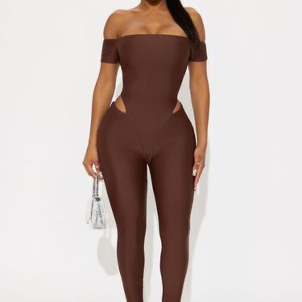 Isla Double Lined Jumpsuit - Chocolate - XS